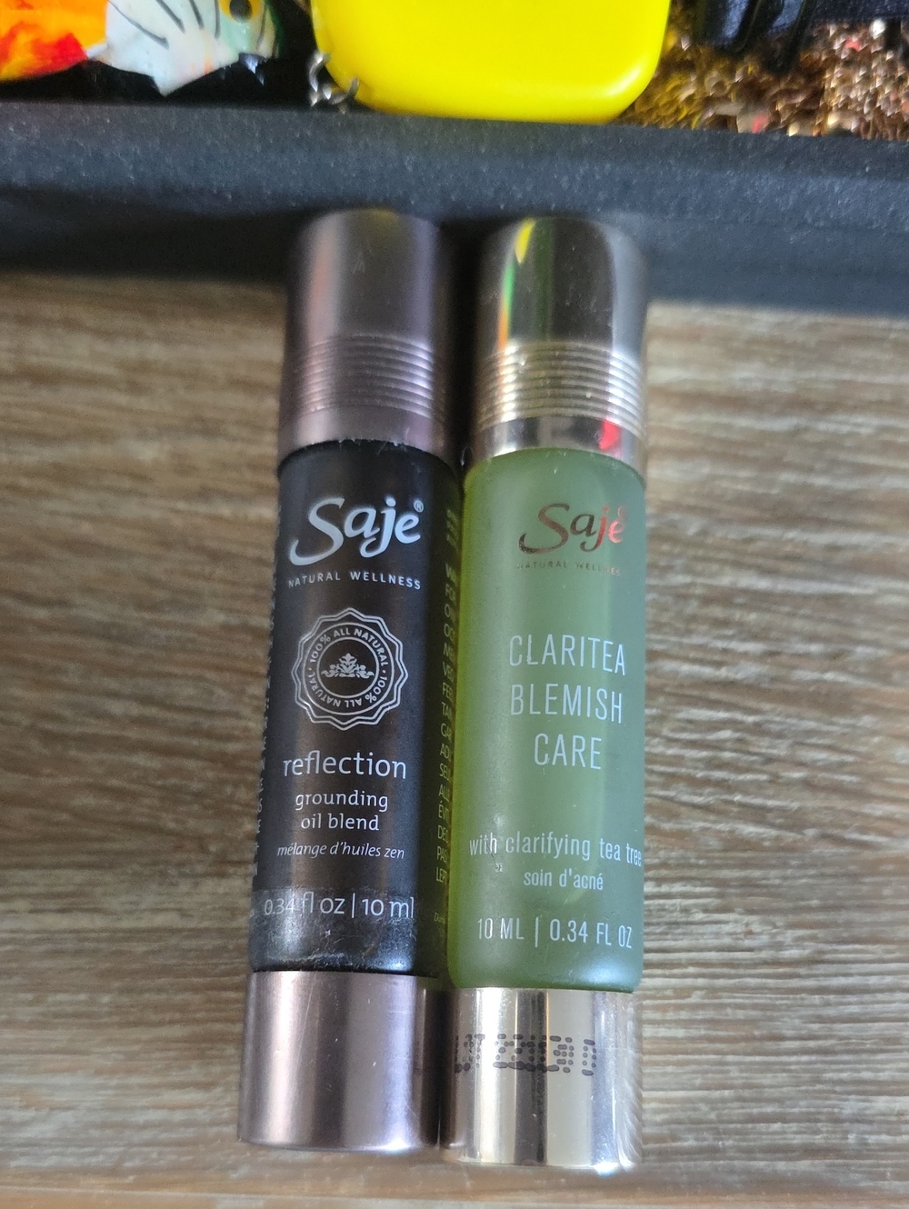 Saje Claritea Blemish Care & Reflection Grounding Oil Duo - Green & Black